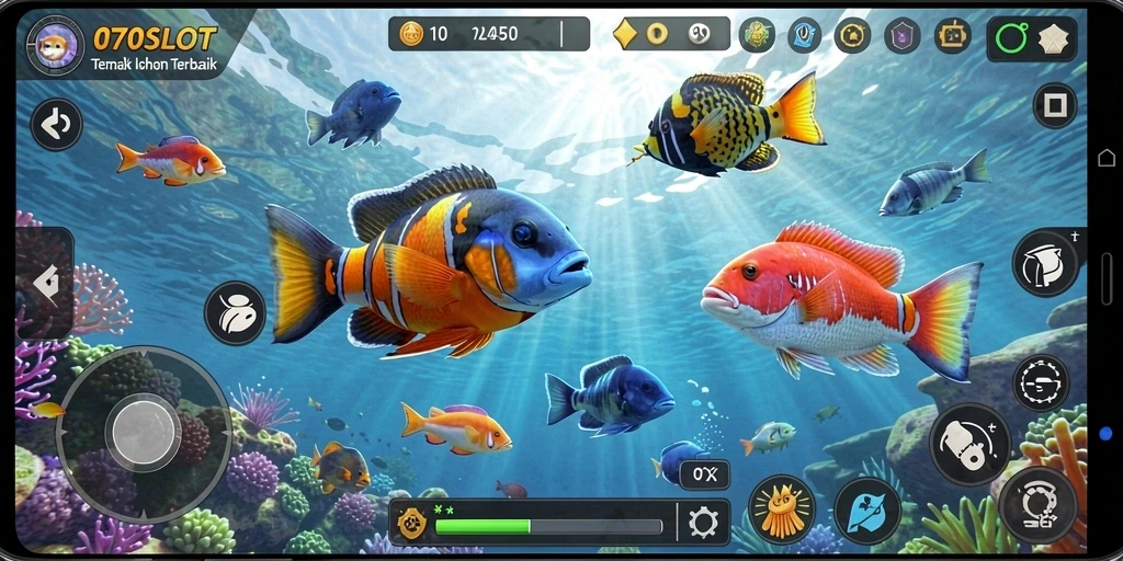 Tampilan menarik dari gameplay Tembak Ikan di 070SLOT.