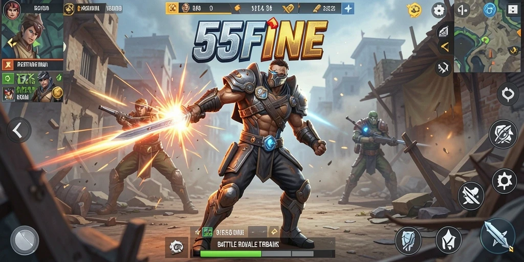 Tangkapan layar dari gameplay menegangkan di 55FIVE.