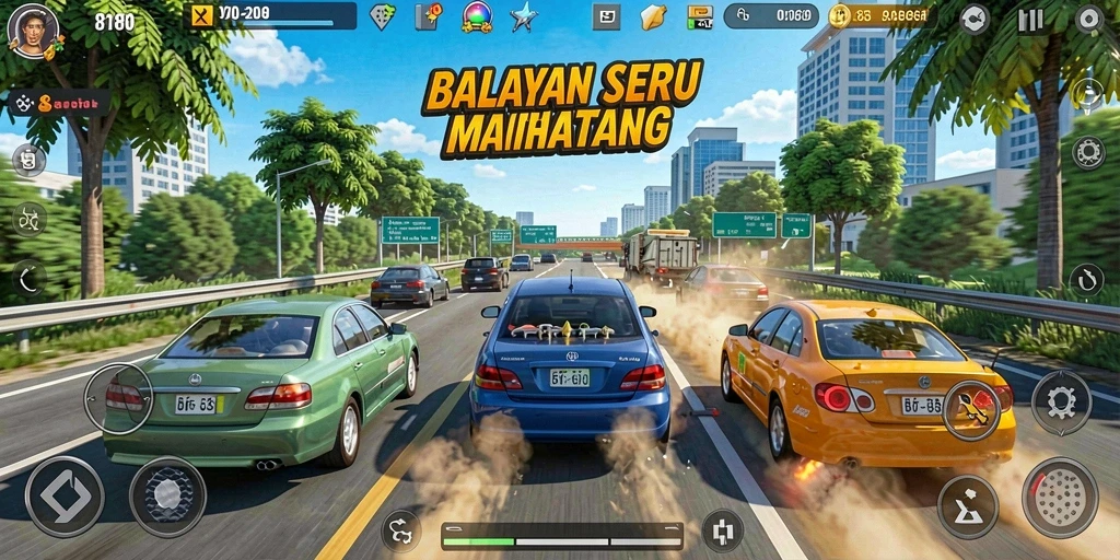 Tampilan screenshot game Racing dengan aksi balapan yang mendebarkan.