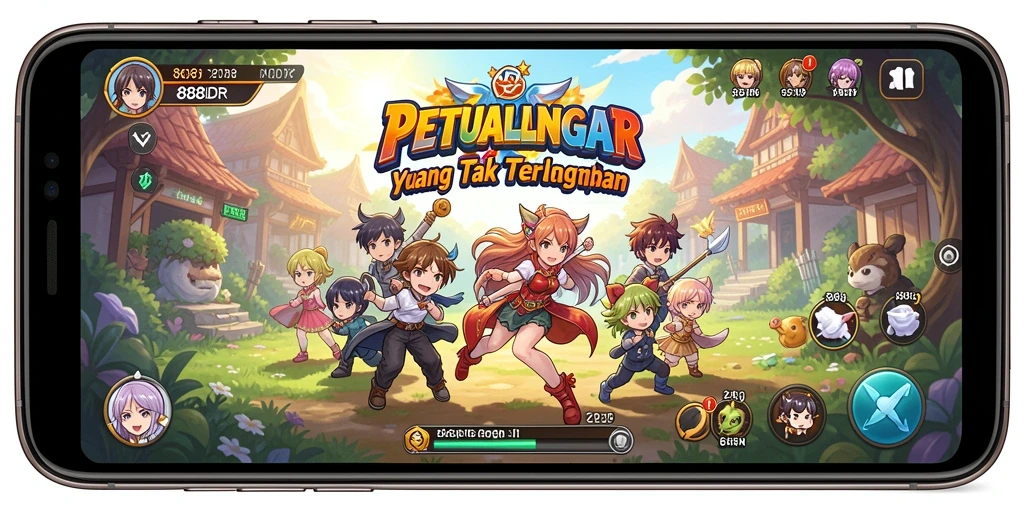 Tampilan gameplay Anime yang seru dan menghentakkan.