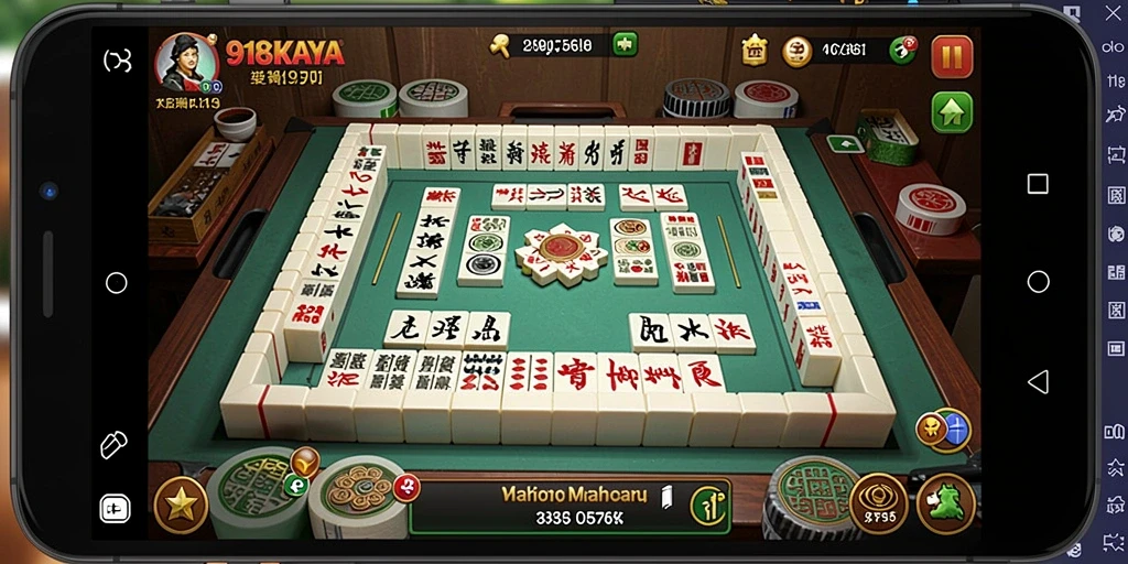 Screenshot yang menampilkan gameplay seru 918KAYA di Mahjong.