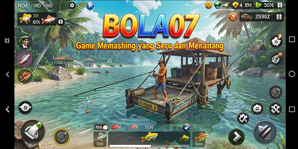 Tampilan menarik gameplay BOLA07 dengan ikan yang beragam.