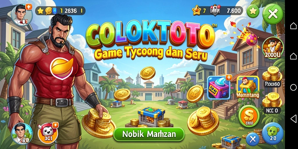 Tangkapan layar gameplay COLOKTOTO yang menampilkan manajemen bisnis yang seru.