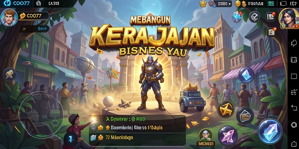 Gameplay COO77 menunjukkan para pemain dalam membangun bisnis.
