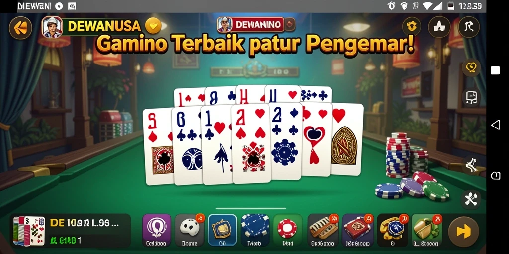 Screenshot DEWANUSA menampilkan gameplay Domino yang seru dan menantang.
