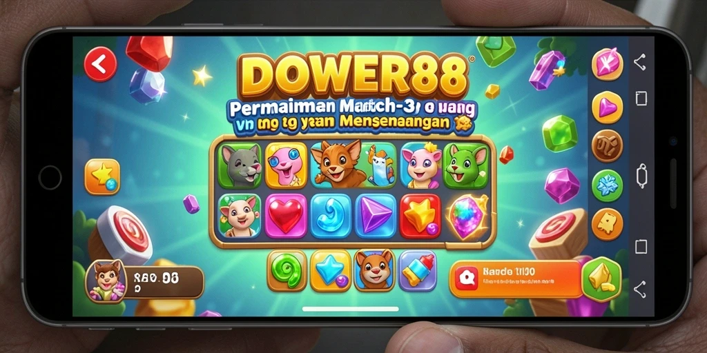 Tampilan menarik dari gameplay DOWER88 yang penuh warna.