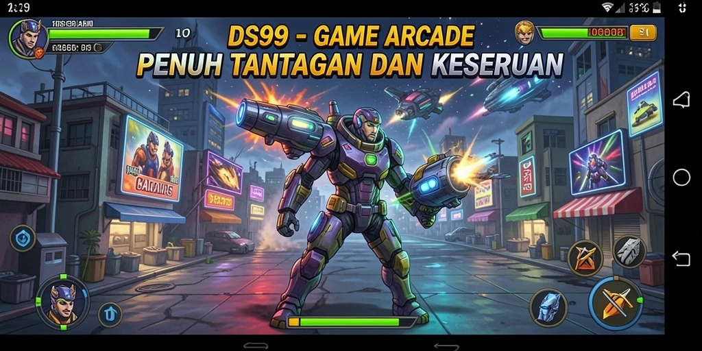 Tampilan gameplay DS99 yang seru dan penuh tantangan.