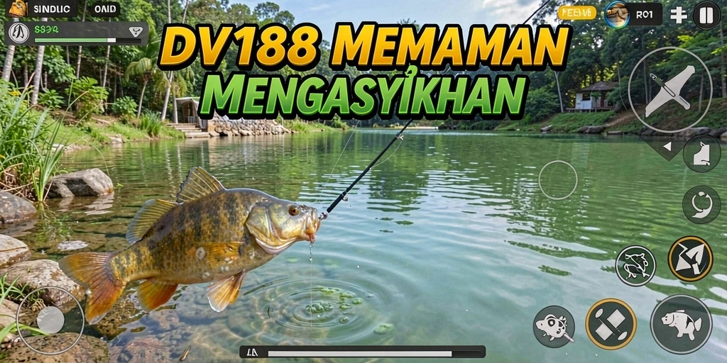 Gameplay seru di DV188 menunjukkan aksi memancing yang menegangkan.