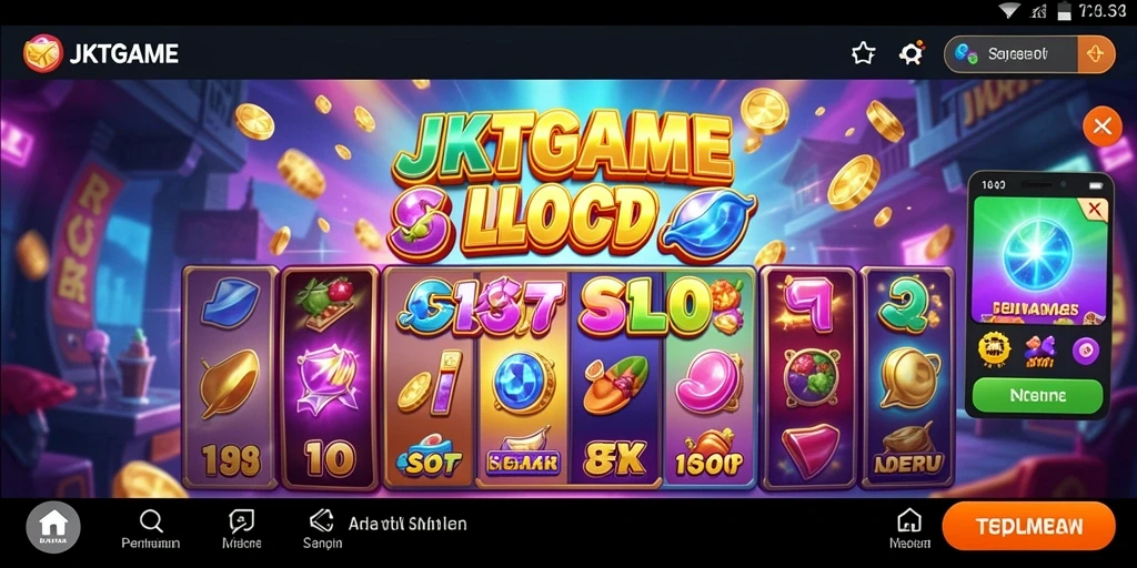 Tampilan gameplay seru di JKTGAME yang penuh warna dan aksi.