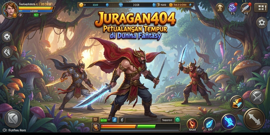 Screenshot menampilkan aksi seru gameplay ARPG di JURAGAN404.