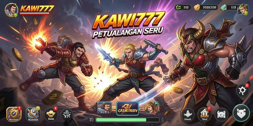 Tampilan aksi seru saat bertarung di KAWI777.