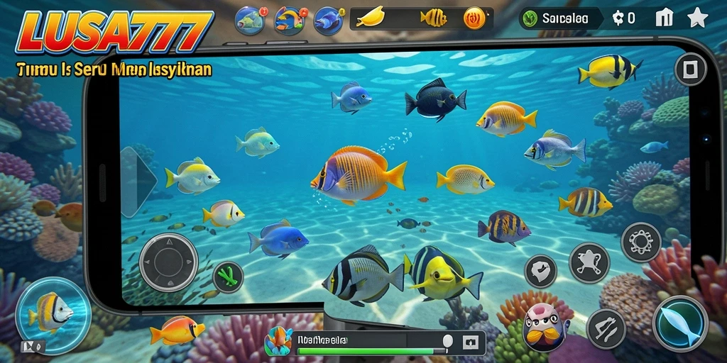 Tampilan gameplay seru dari LUSA777 yang penuh aksi tangkap ikan.