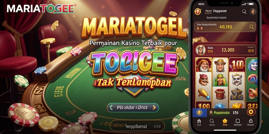 Tampilan gameplay menarik dari aplikasi kasino MARIATOGEL.