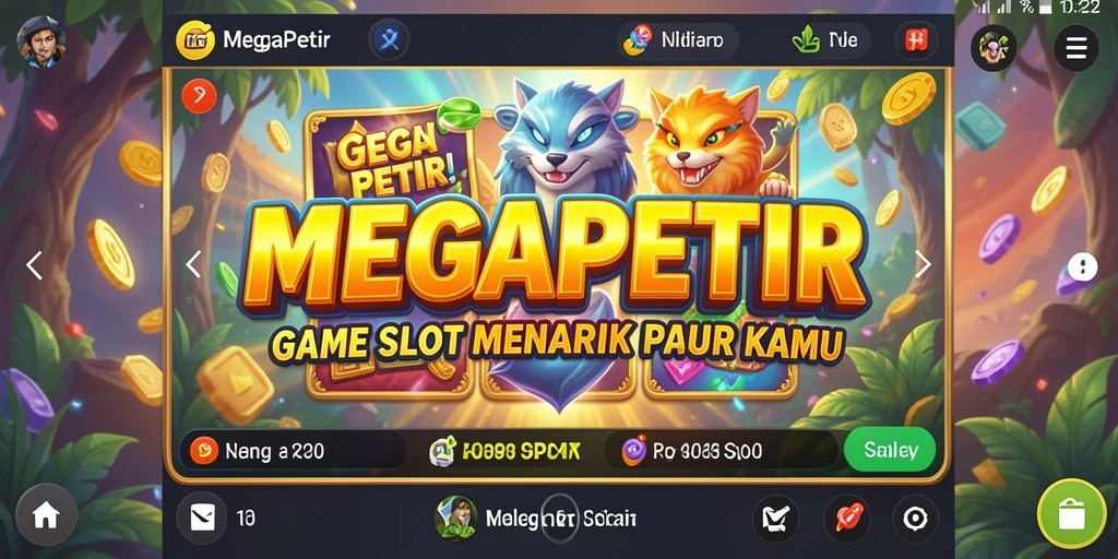 Tampilan gameplay seru dalam MEGAPETIR yang membuat pemain terhibur.