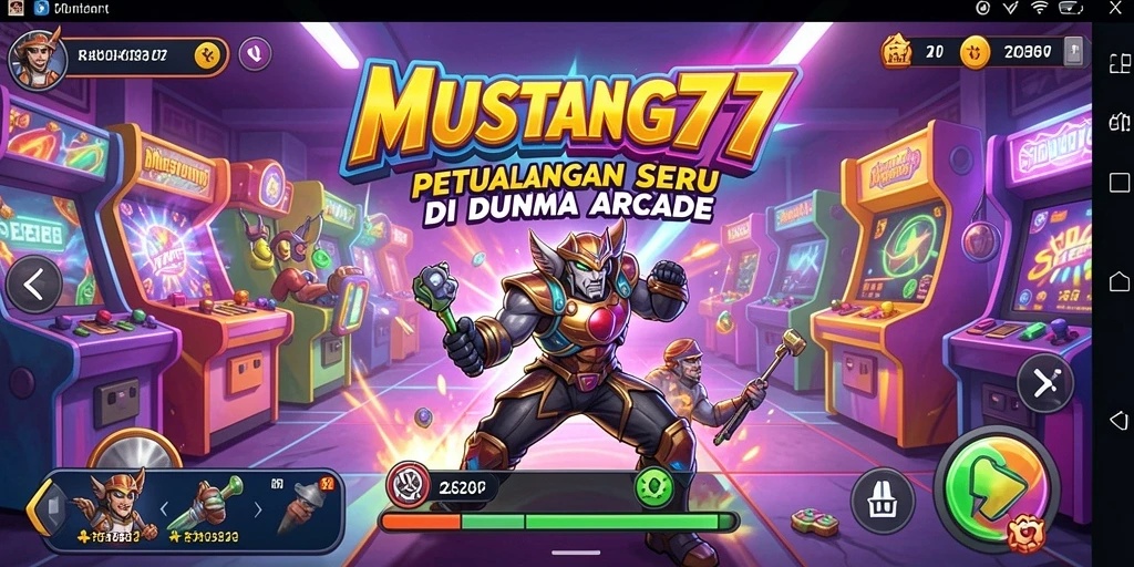 Tampilan gameplay seru dari MUSTANG77 dengan tantangan menantang.