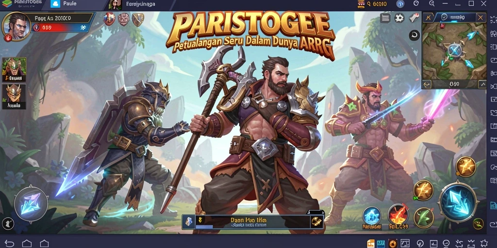 Tangkapan layar utama menampilkan aksi seru dalam game ARPG.