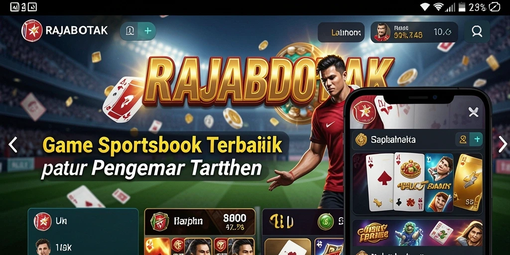 Screenshot utama RAJABOTAK menampilkan antarmuka taruhan olahraga yang menarik.