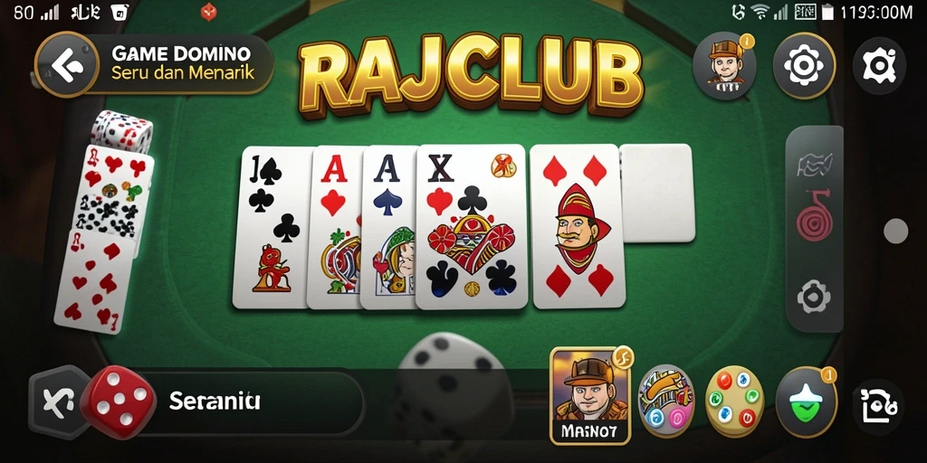 Tampilan menarik gameplay Domino di RAJACLUB.