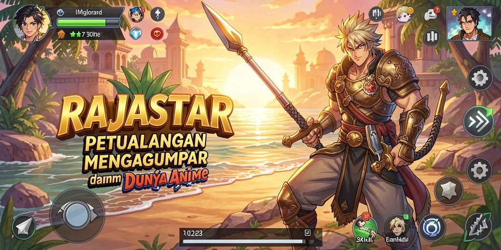Tangkapan layar dari gameplay seru dalam dunia Anime RAJASTAR.