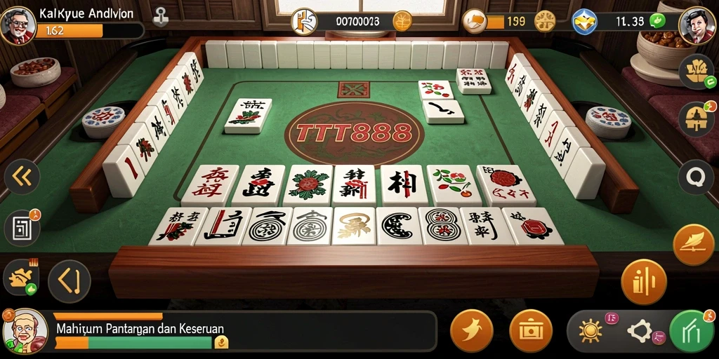 Screenshot utama TTT888 menampilkan gameplay Mahjong yang seru dan menarik.