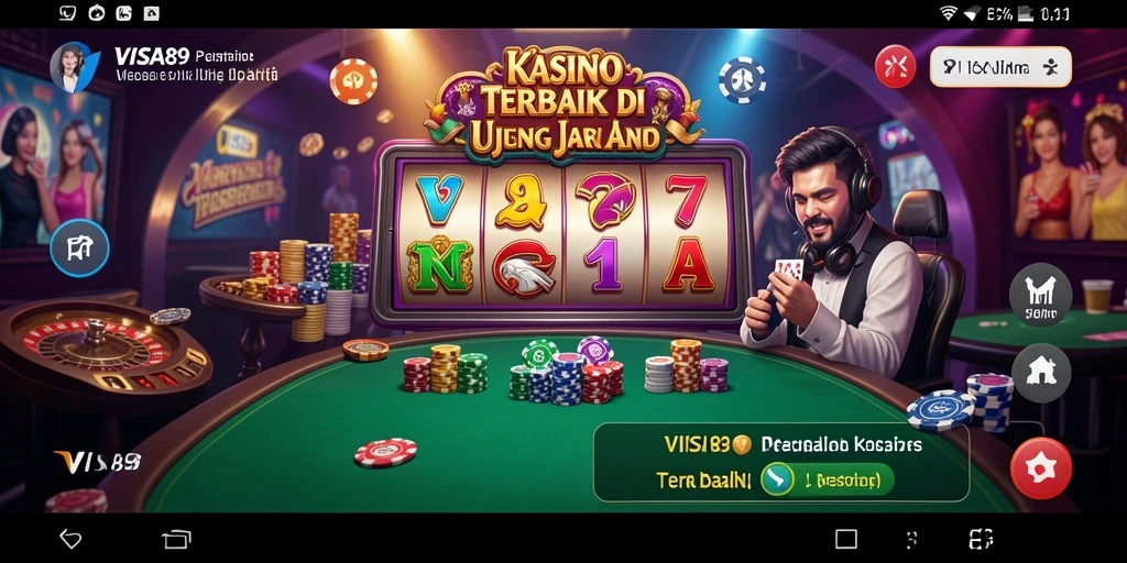 Tampilan gameplay menakjubkan dalam aplikasi Kasino VISA89.